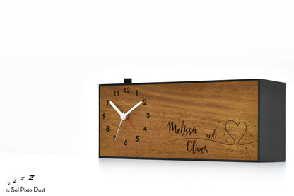 Alarm Clocks - Laser Engraved No Ticking - Table Desk Clock