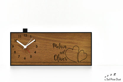 Alarm Clocks - Laser Engraved No Ticking - Table Desk Clock