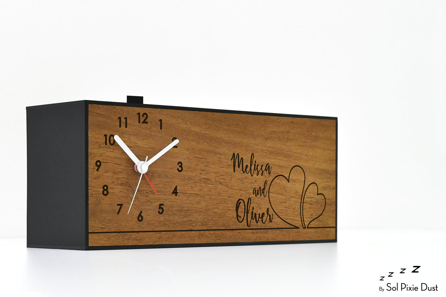 Alarm Clocks - Laser Engraved No Ticking - Table Desk Clock