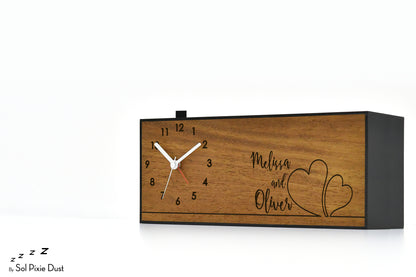 Alarm Clocks - Laser Engraved No Ticking - Table Desk Clock