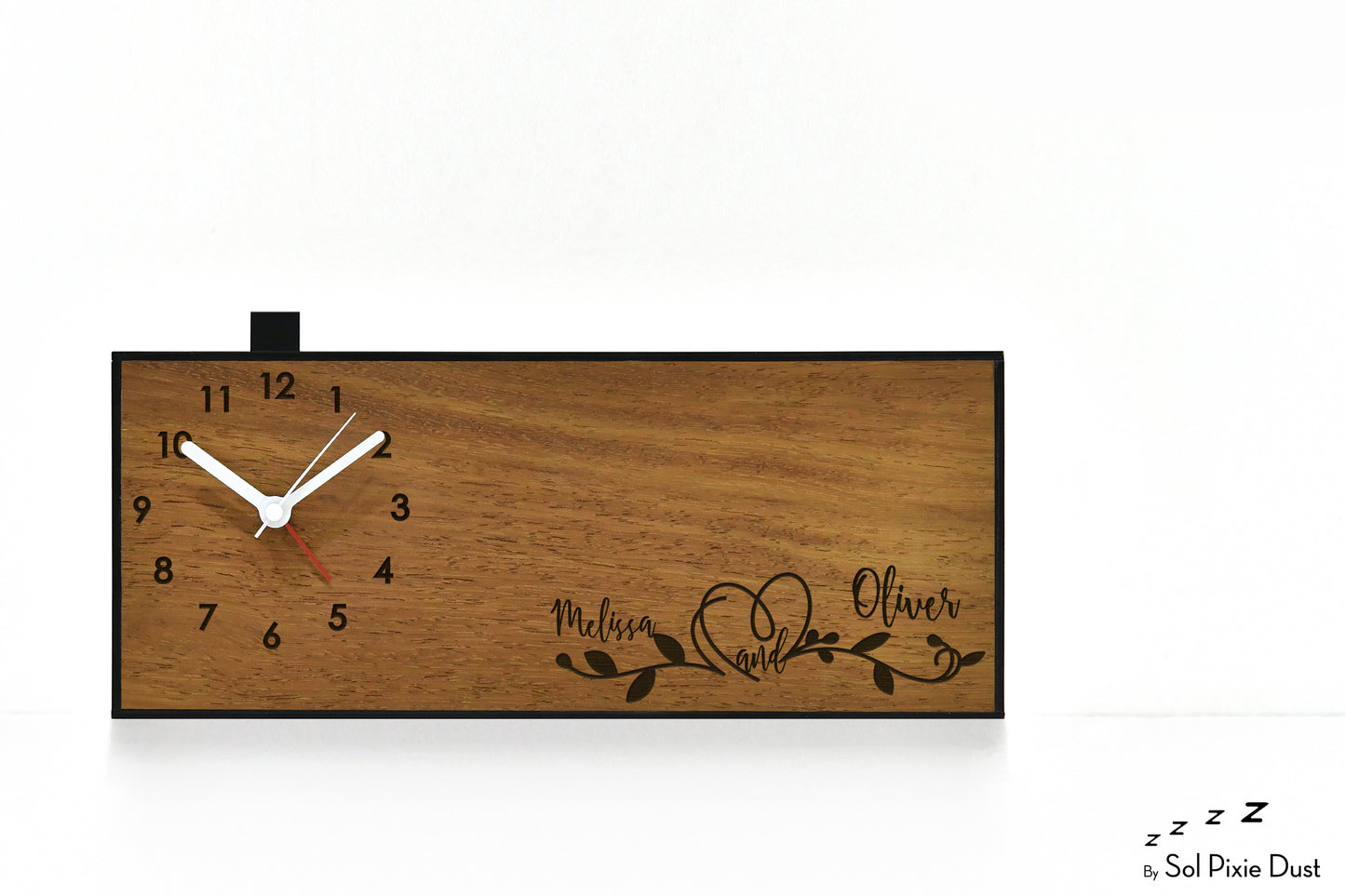 Alarm Clocks - Laser Engraved No Ticking - Table Desk Clock