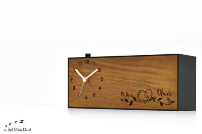 Alarm Clocks - Laser Engraved No Ticking - Table Desk Clock