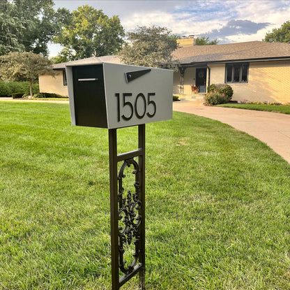 Modern Post Mounted Mailbox  - Contemporary Post Mounted Mailbox Type 4