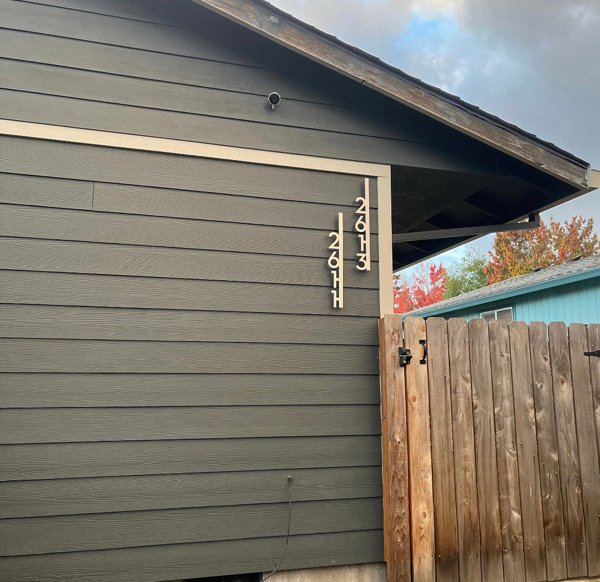 Underline House Numbers - LED Sign ( Font Options )