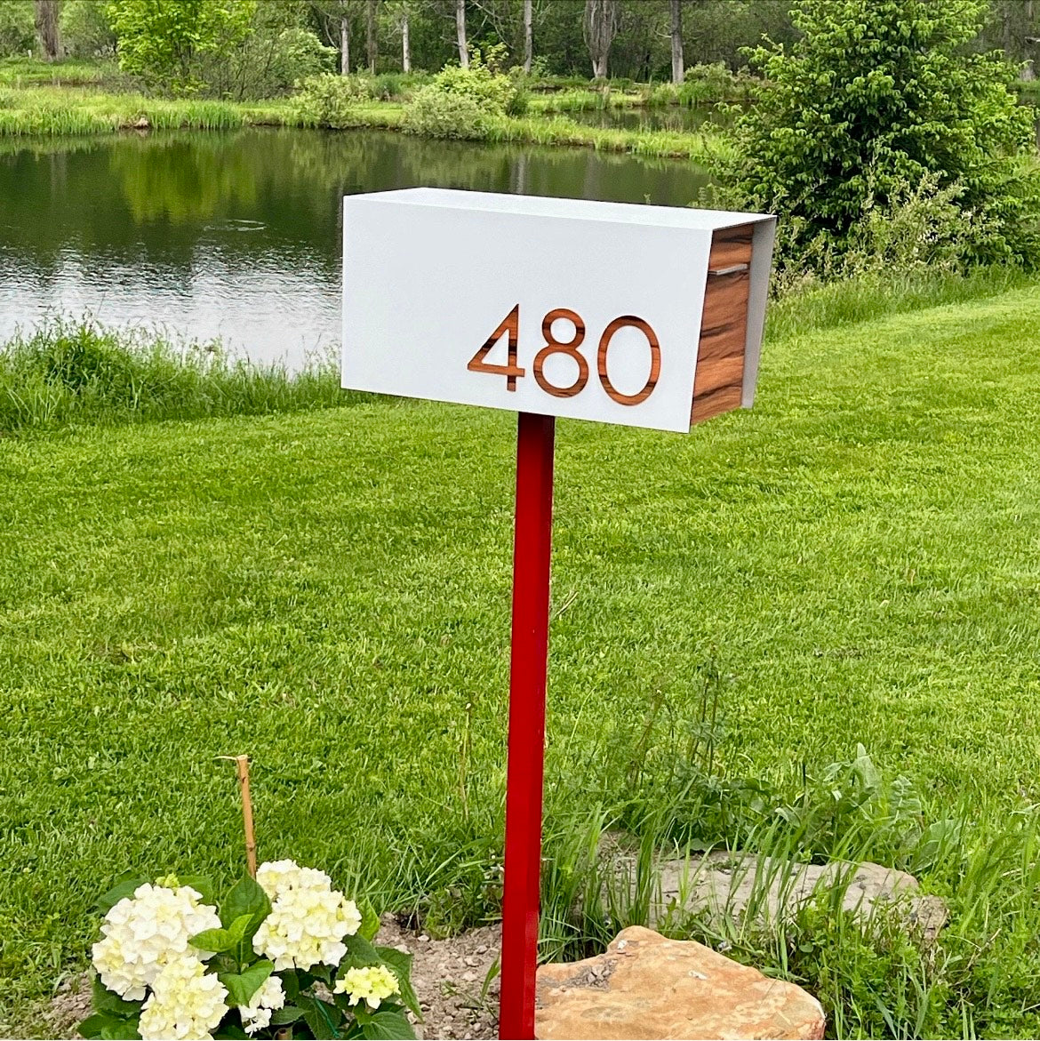 Modern Post Mounted Mailbox  - Contemporary Post Mounted Mailbox Type 4