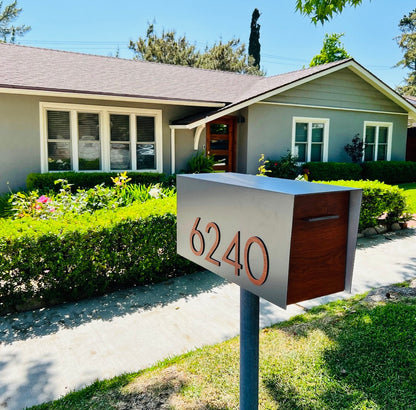 Modern Post Mounted Mailbox  - Contemporary Post Mounted Mailbox Type 4