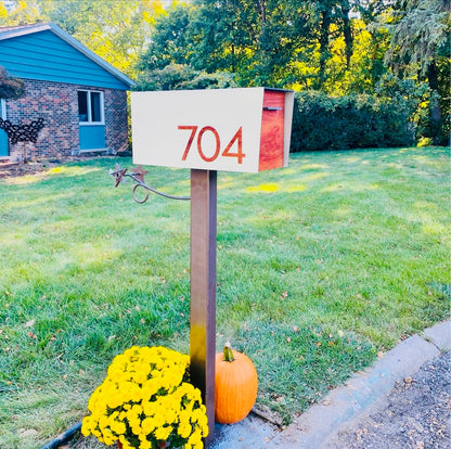 Modern Post Mounted Mailbox  - Contemporary Post Mounted Mailbox Type 4