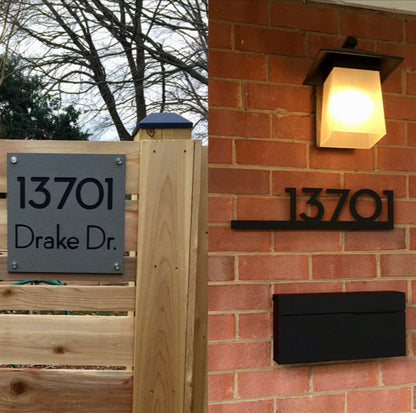 Underline House Numbers - LED Signs with Name / Address