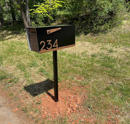 Modern Post Mounted Mailbox  - Contemporary Post Mounted Mailbox Type 4