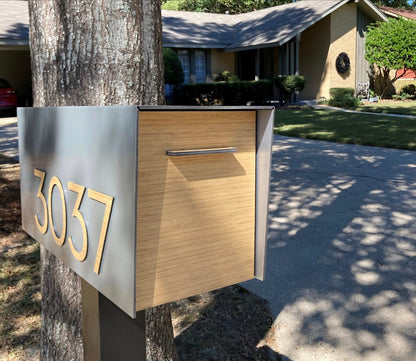 Modern Post Mounted Mailbox  - Contemporary Post Mounted Mailbox Type 4
