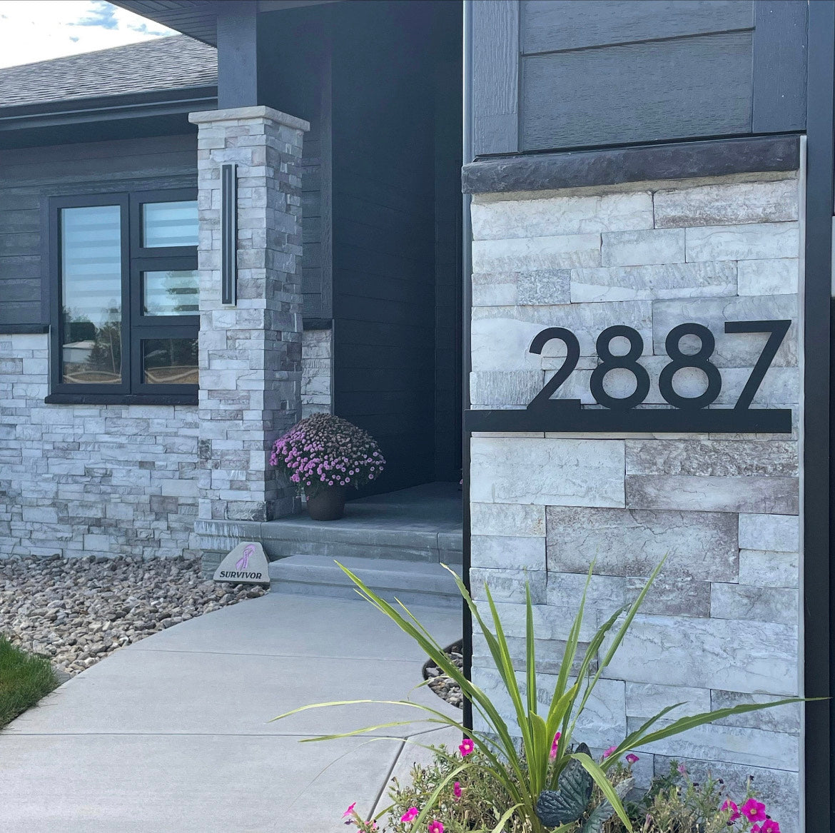 Underline House Numbers - LED Signs with Name / Address