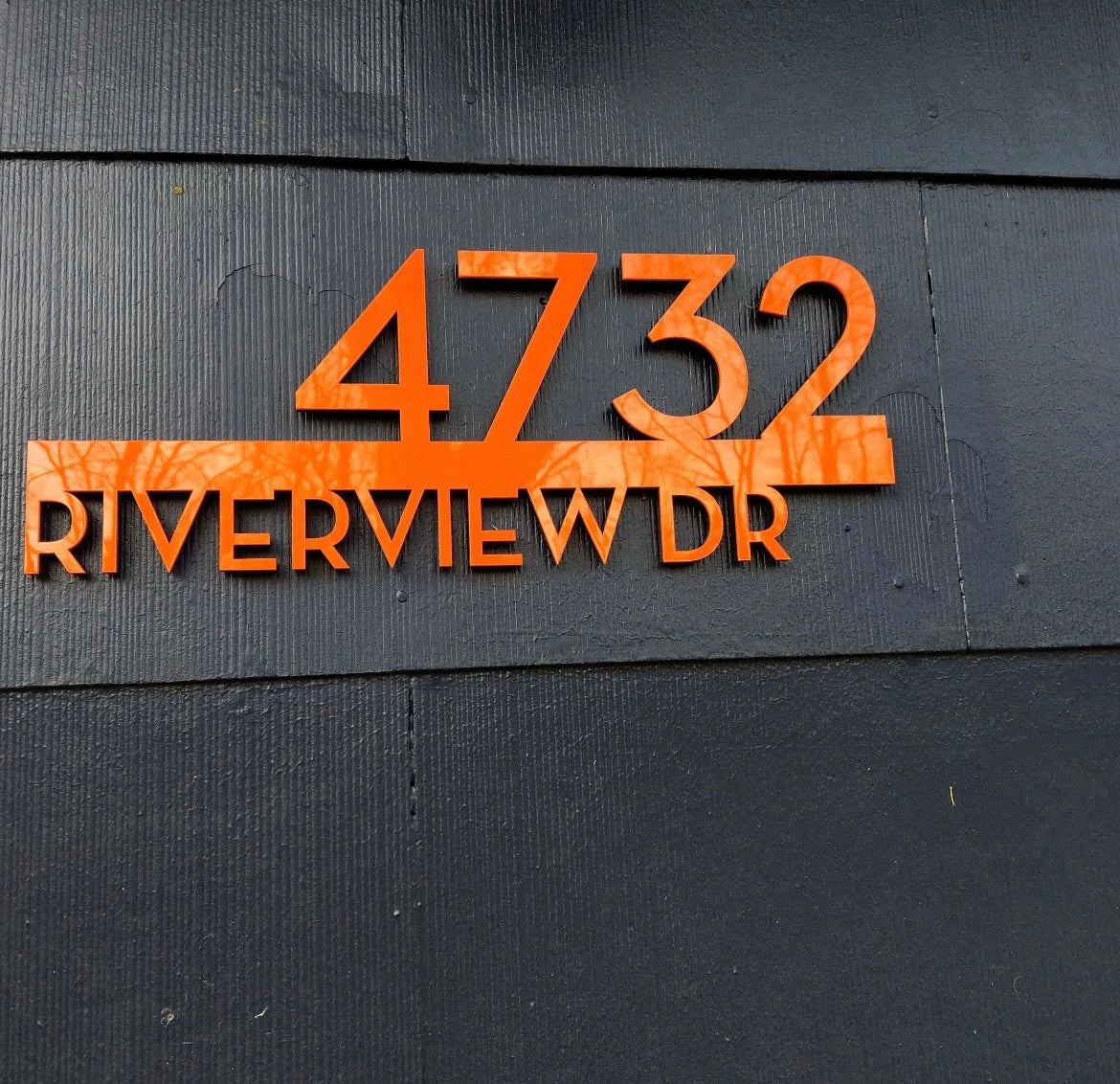Underline House Numbers - LED Signs with Name / Address