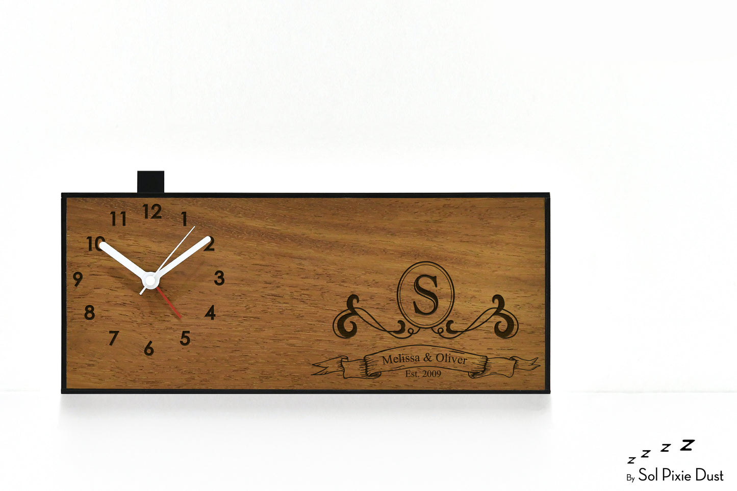 Alarm Clocks - Laser Engraved No Ticking - Table Desk Clock
