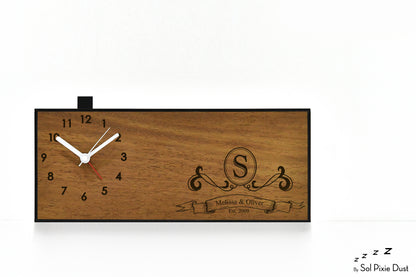 Alarm Clocks - Laser Engraved No Ticking - Table Desk Clock