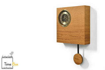 Time Box Modern Cuckoo Bird.  Cuckoo and Pendulum Wall Clock