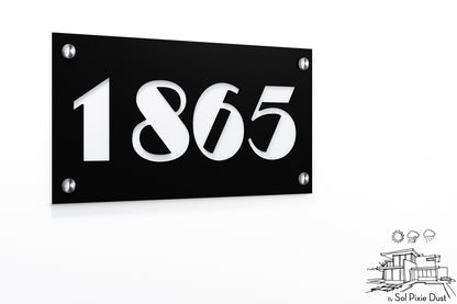 Acrylic Address Plaque - Signs ( Font Options )