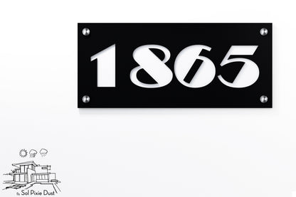 Acrylic Address Plaque - Signs ( Font Options )
