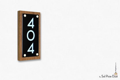 Wooden Illuminated Address Plaques