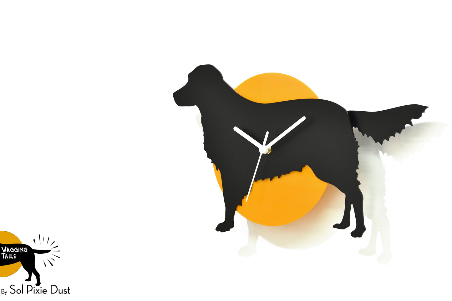 Labrador Retriever Hair Wagging Tail Wall Clock