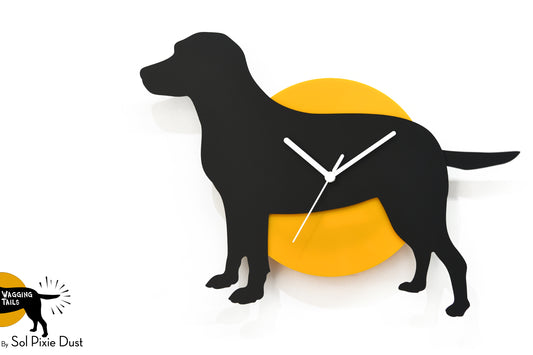 Labrador Retriever Wagging Tail Wall Clock