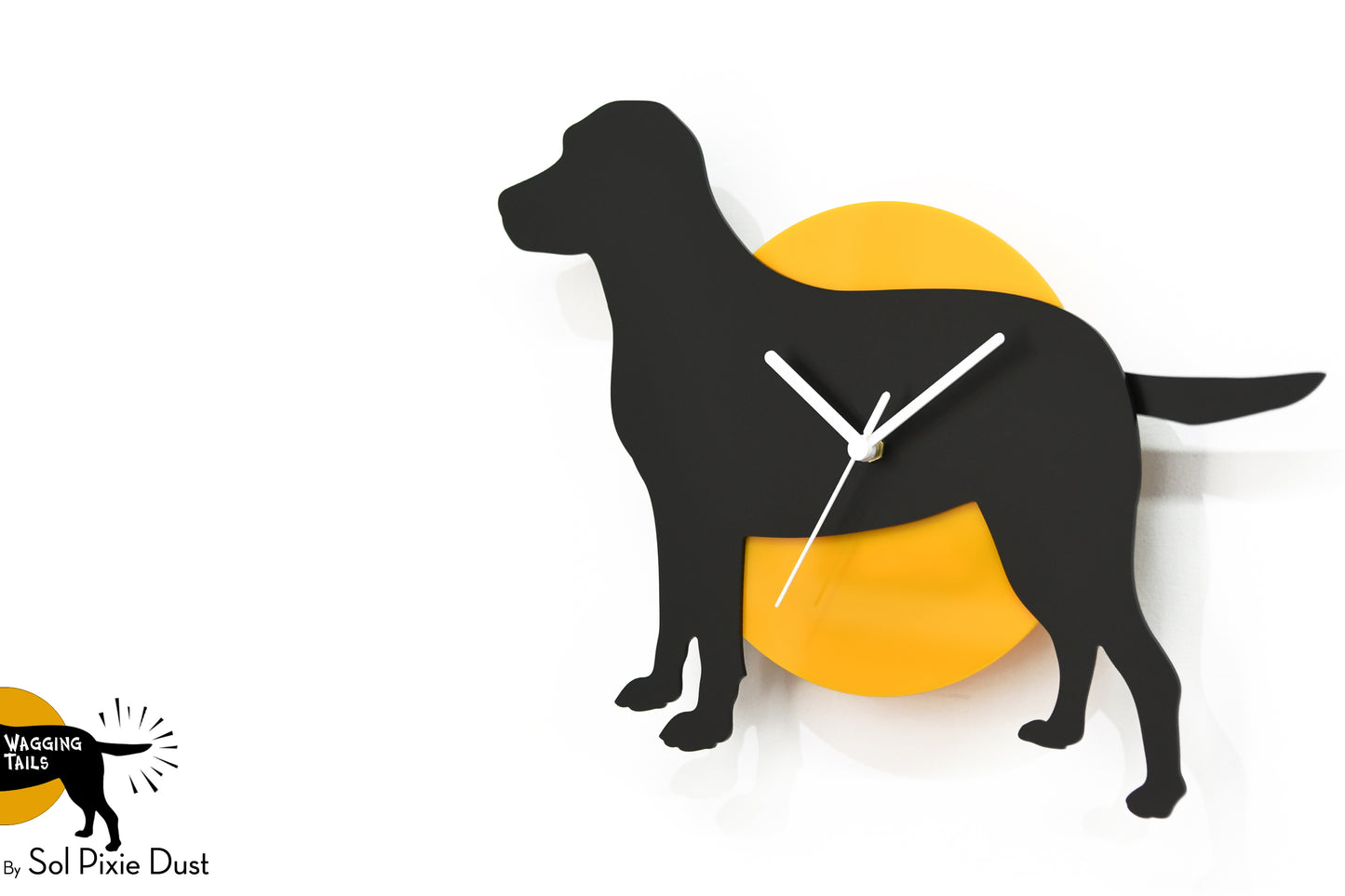 Labrador Retriever Wagging Tail Wall Clock
