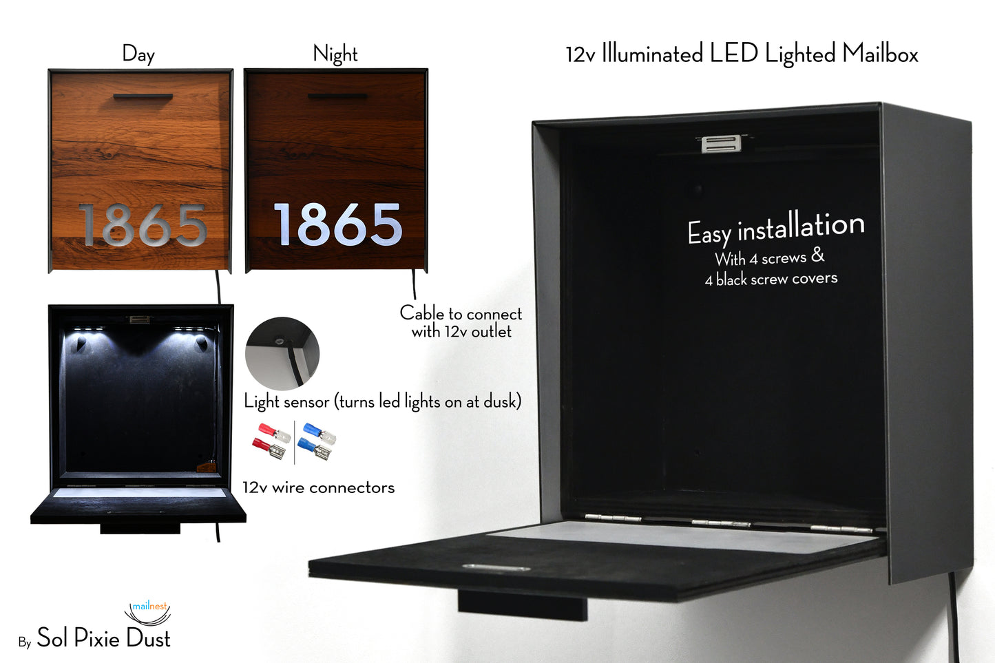 Type 1 - Wall Mounted Mailbox with Custom Door Styles & Body Colors