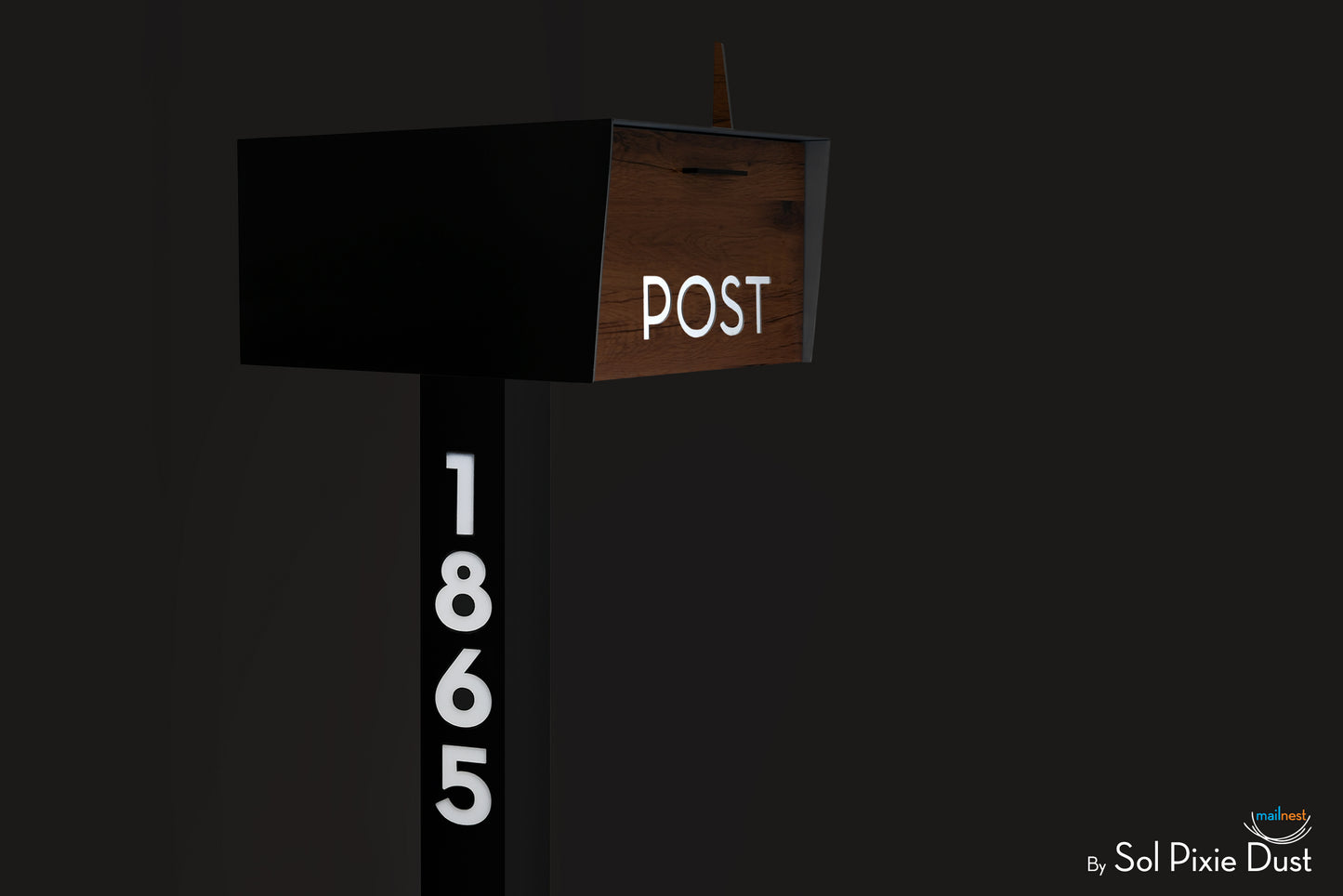 Modern Post Mounted Mailbox  - Contemporary Post Mounted Mailbox Type 4XL