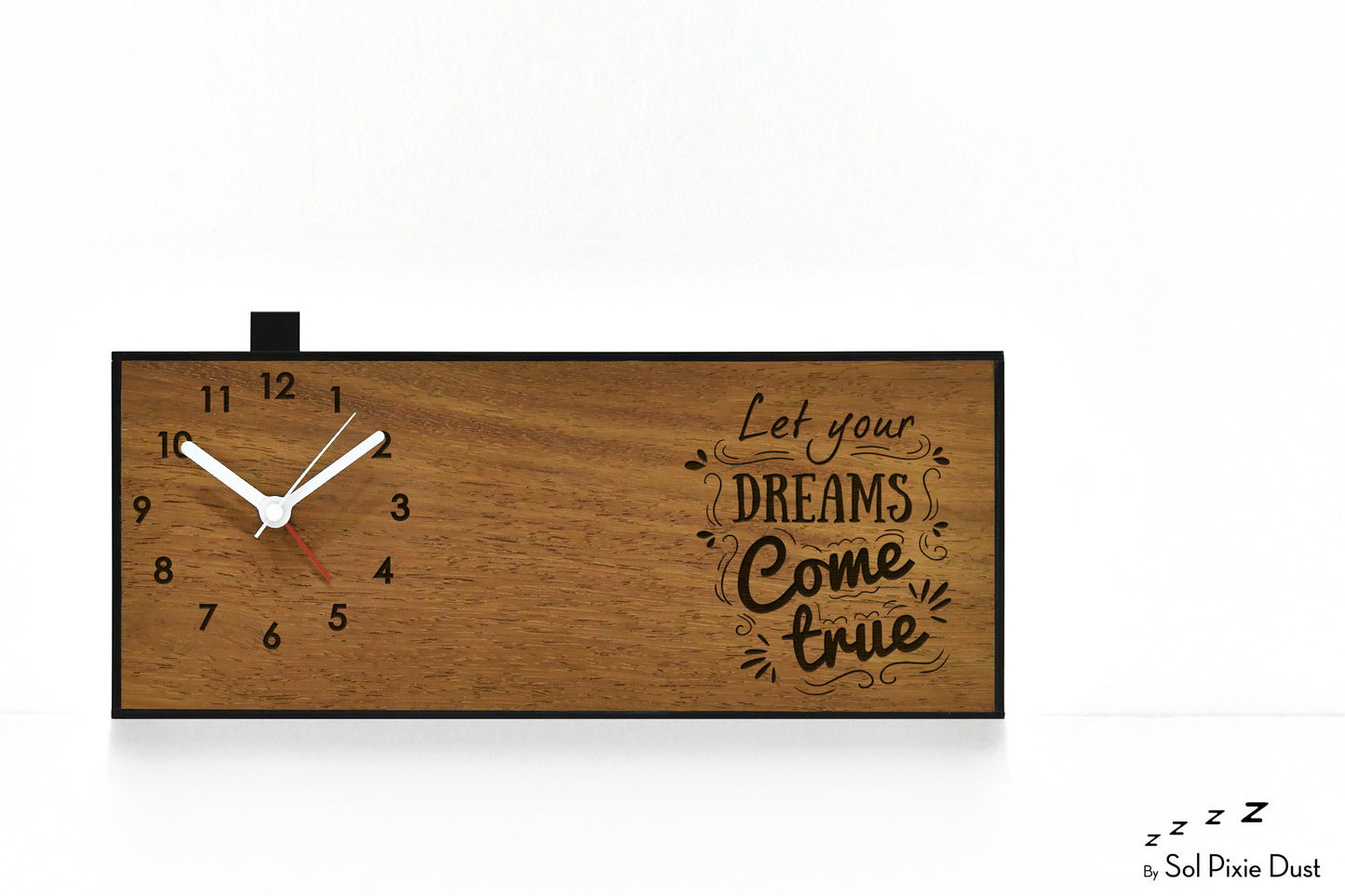 Alarm Clocks - Laser Engraved No Ticking - Table Desk Clock