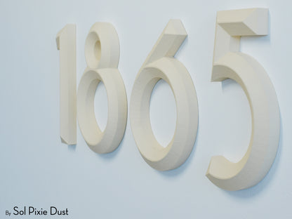 Minimal 3D House Numbers – Modern House Numbers