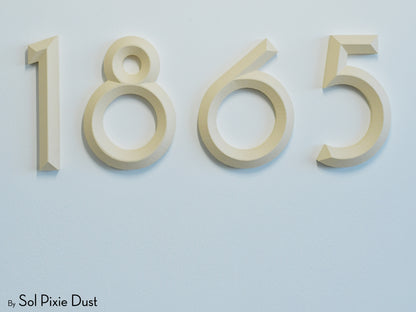 Minimal 3D House Numbers – Modern House Numbers