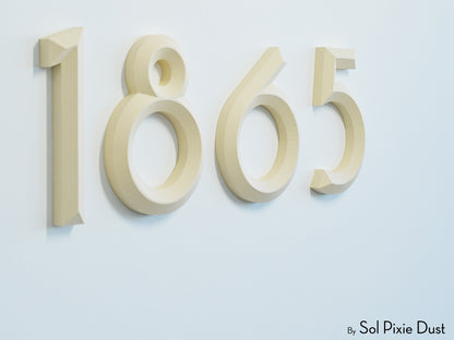 Minimal 3D House Numbers – Modern House Numbers
