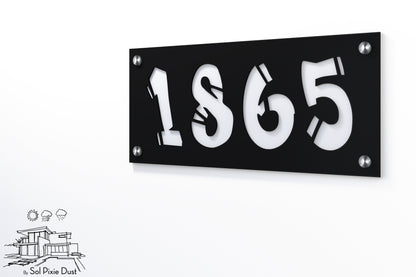 Acrylic Address Plaque - Signs ( Font Options )