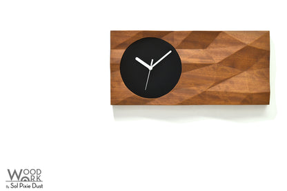 Low Poly 3D Block Wall Clock