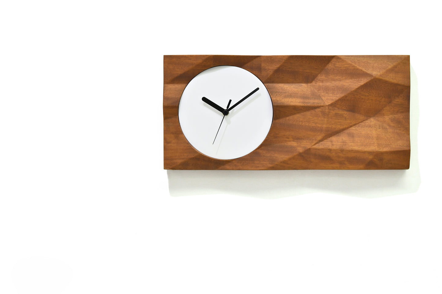 Low Poly 3D Block Wall Clock