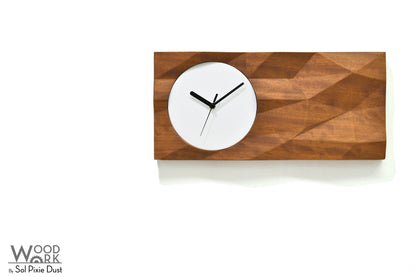 Low Poly 3D Block Wall Clock