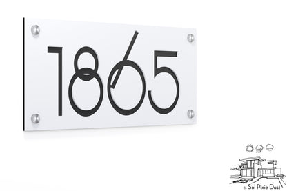 Acrylic Address Plaque - Signs ( Font Options )