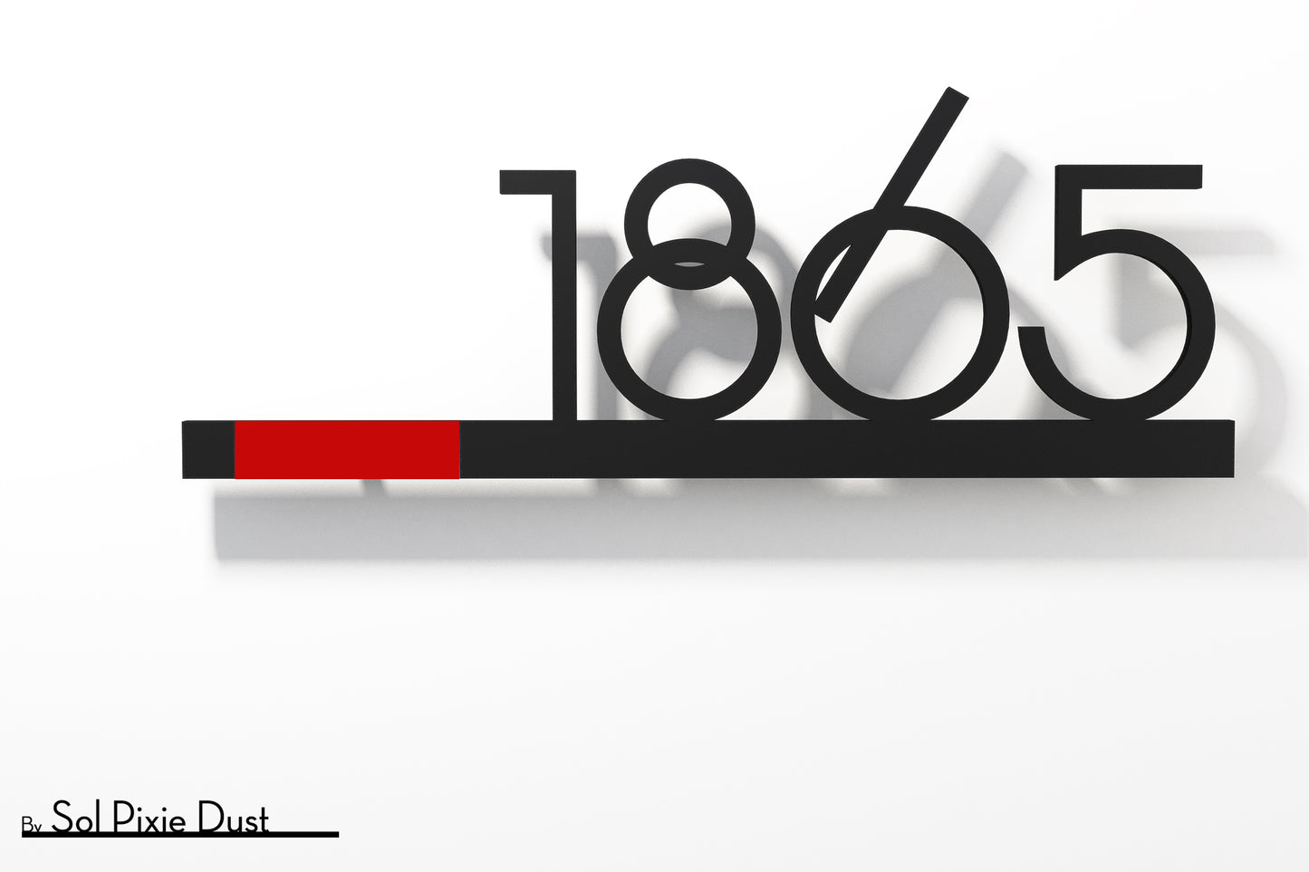 Underline House Numbers - LED Sign ( Font Options )