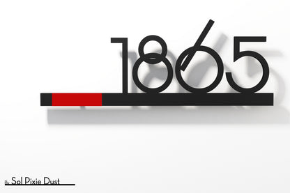 Underline House Numbers - LED Sign ( Font Options )