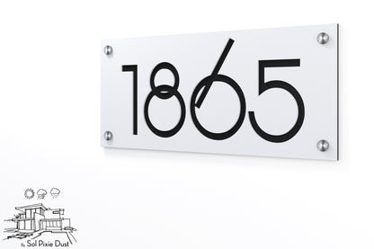 Acrylic Address Plaque - Signs ( Font Options )