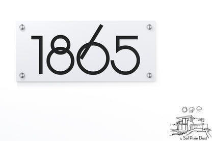 Acrylic Address Plaque - Signs ( Font Options )