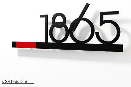 Underline House Numbers - LED Sign ( Font Options )