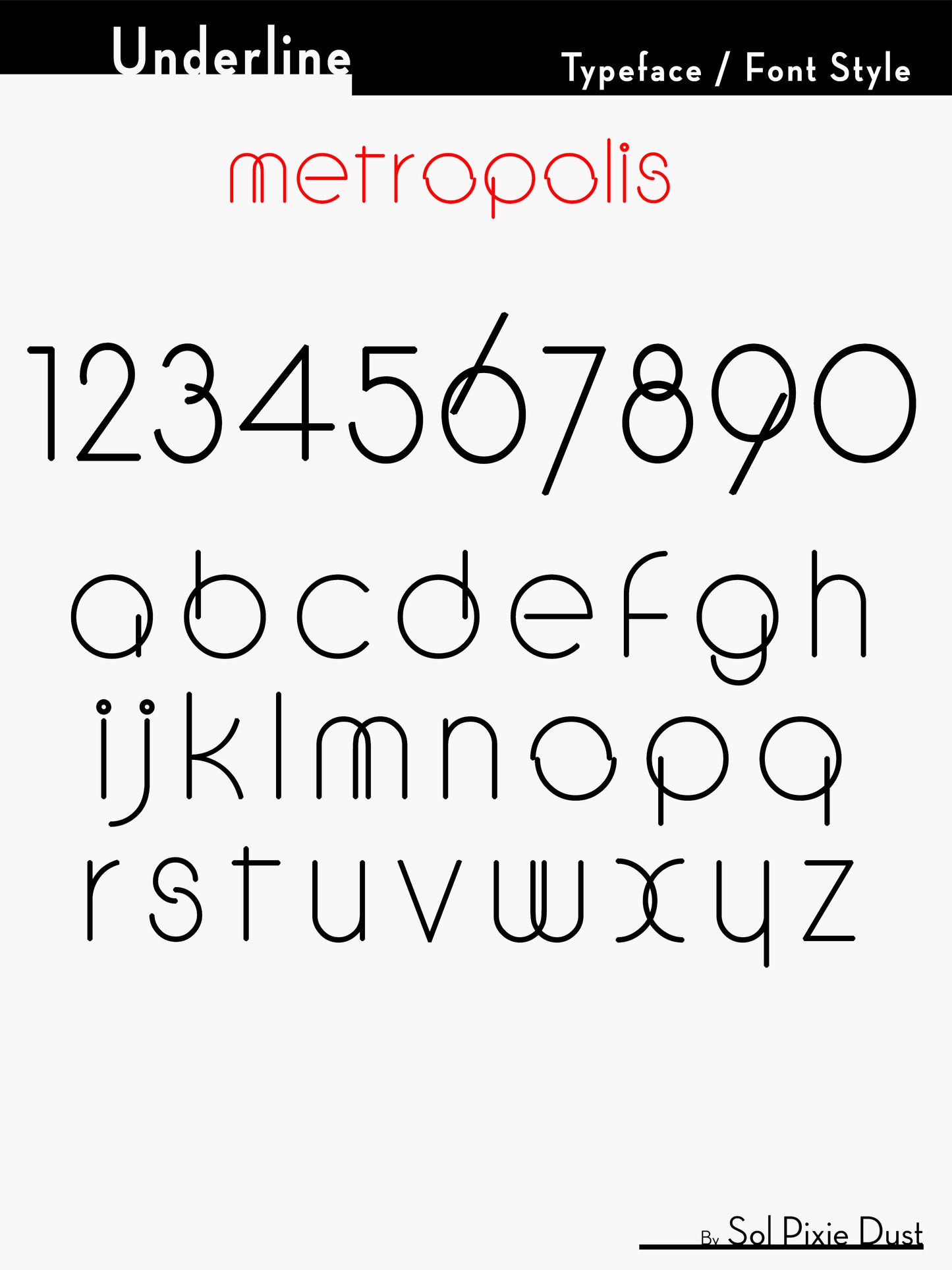 Underline House Numbers - LED Sign ( Font Options )