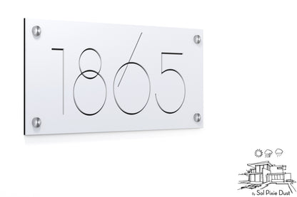 Acrylic Address Plaque - Signs ( Font Options )