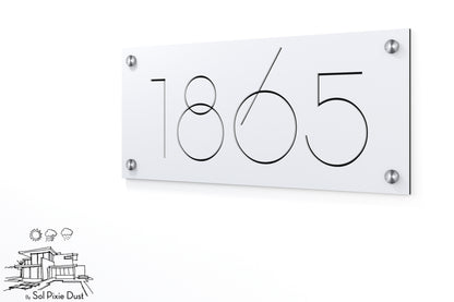Acrylic Address Plaque - Signs ( Font Options )