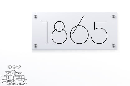 Acrylic Address Plaque - Signs ( Font Options )