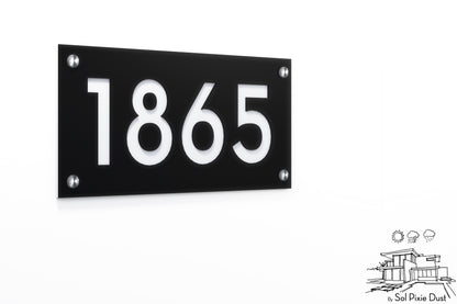 Acrylic Address Plaque - Signs ( Font Options )