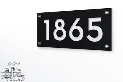 Acrylic Address Plaque - Signs ( Font Options )