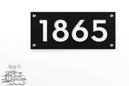 Acrylic Address Plaque - Signs ( Font Options )