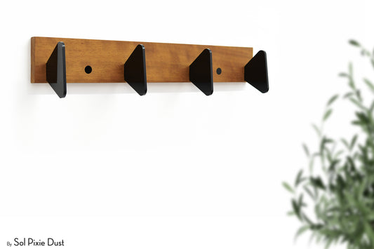Wall Pegs and Racks - Wooden Hook Rack