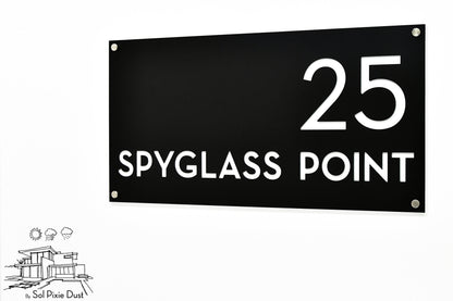 Acrylic Address Plaque - Signs ( Font Options )